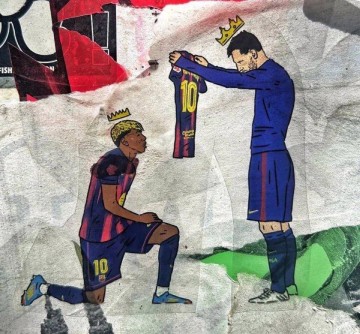 巴萨新10号！亚马尔比当年梅西更强：55场43球+三冠还小2岁