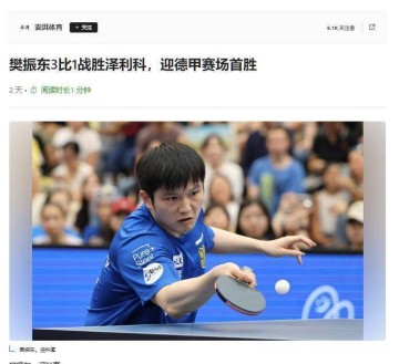 倪夏莲点评樊振东德甲联赛，不提球技却一语中的，句句戳球迷心窝