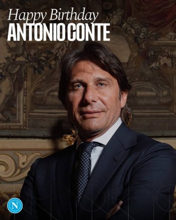 问鼎队史第4座意甲冠军！那不勒斯官方：祝主帅孔蒂56岁生日快乐